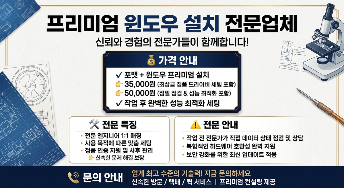 PC / 노트북 클리닉 윈도우 설치 & PC 점검