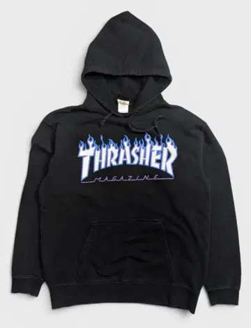 트레셔 THRASHER sk8 프레임 후드티 블랙 L