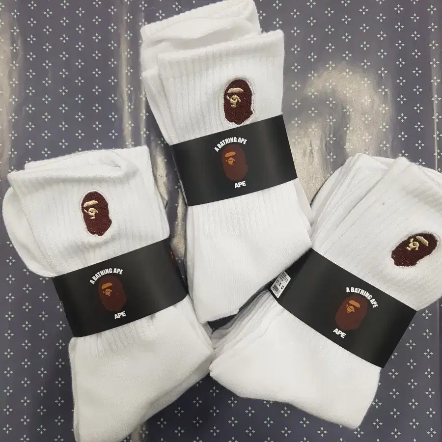 베이프 양말 화이트