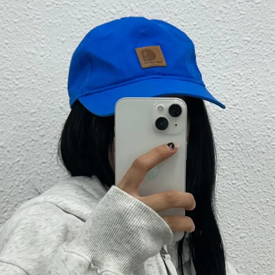 칼하트 센터로고 블루 볼캡