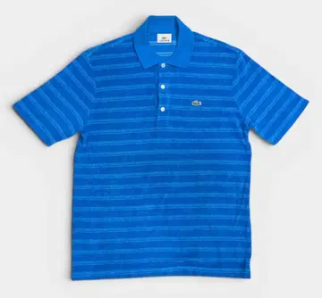 LACOSTE 라코스테 파일 원단 피케 셔츠 보더 블루 3 M