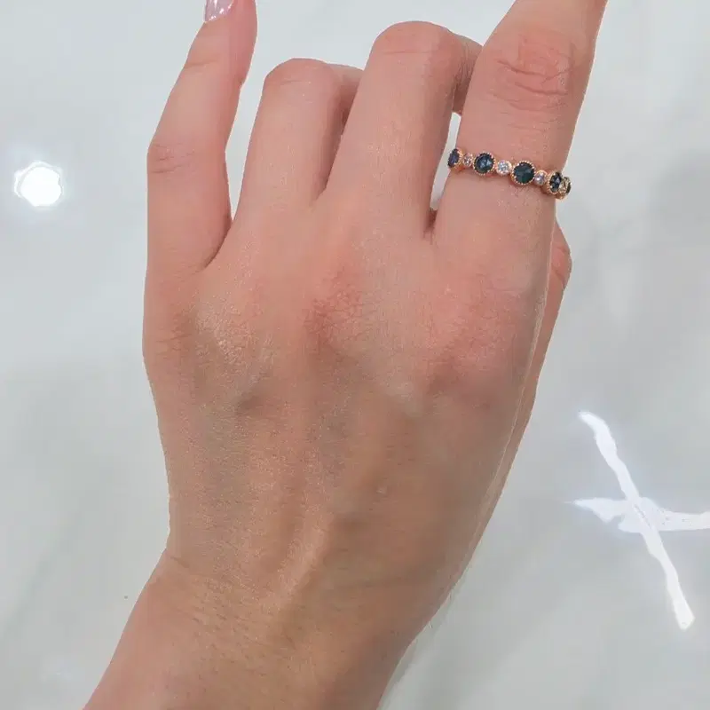 블루러프다이아 반지 (천연)