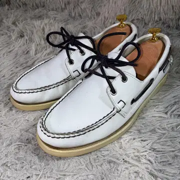 SEBAGO 세바고 가죽 슬립온 데크 슈즈 화이트 26.5
