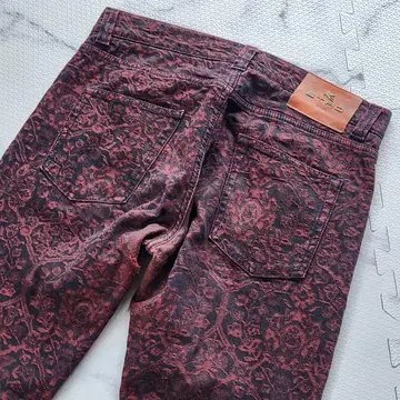 초레어 XL 상당 ETRO 에트로 데님 팬츠 올 패턴 꽃무늬 페가수스