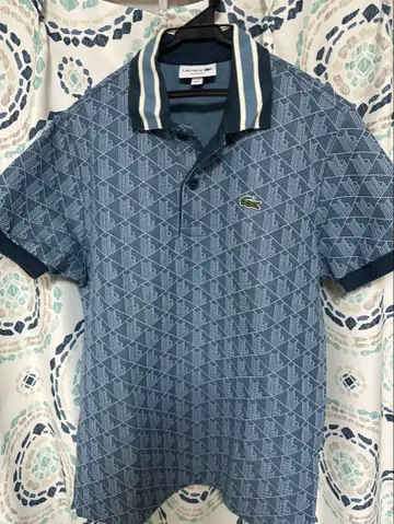 LACOSTE 모노그램 자카드 피케 셔츠