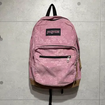 단종 JANSPORT 백팩 코듀로이 하의 가죽 핑크