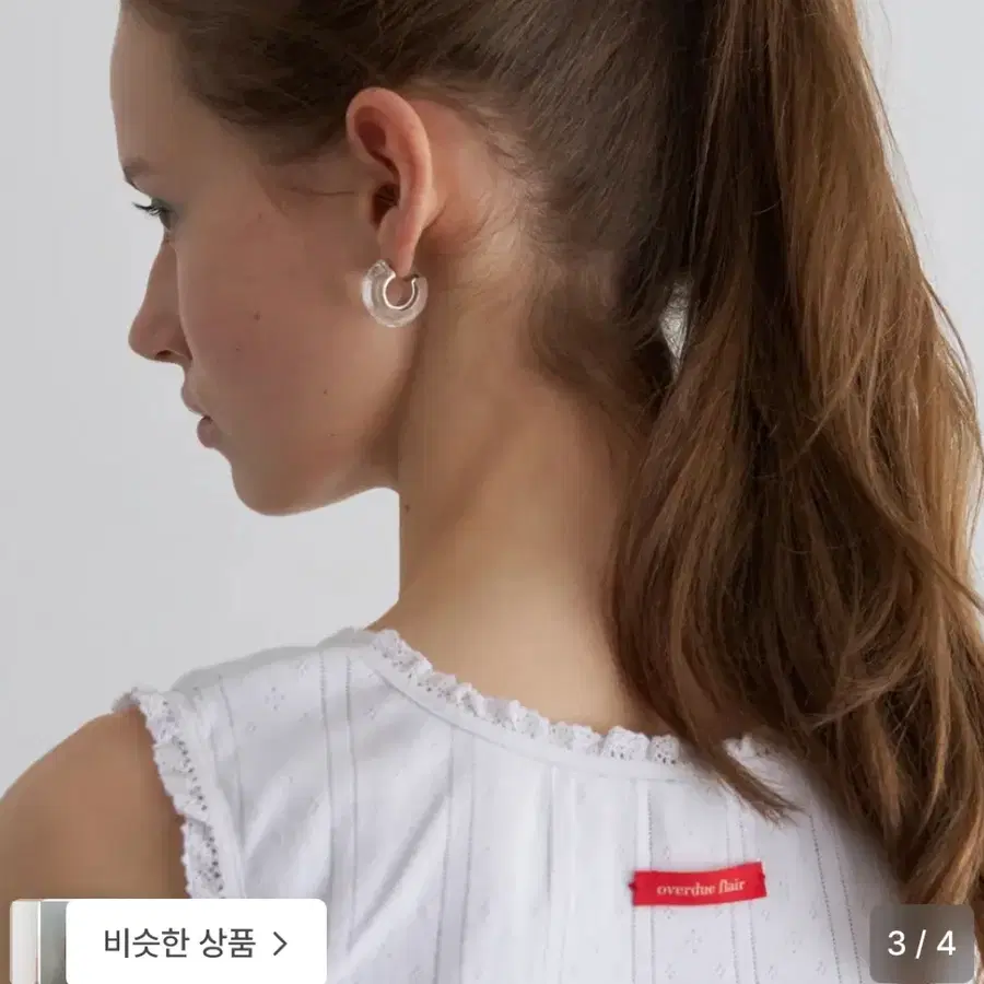 오버듀플레어 나시 MINI LACE SLEEVELESS (WHITE)