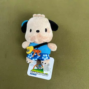 Pochacco 다이아몬드 헤드 하와이 봉제 인형 키링