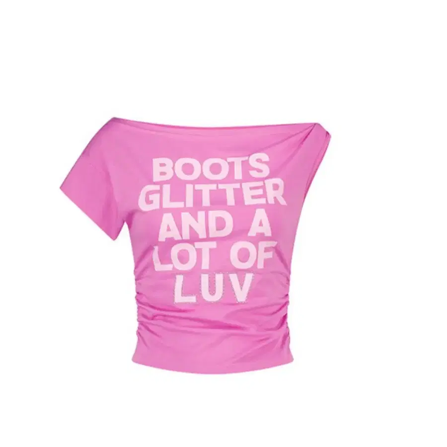 에즈이프캘리 TWIST UNBALANCE LETTERING T-SHIRT