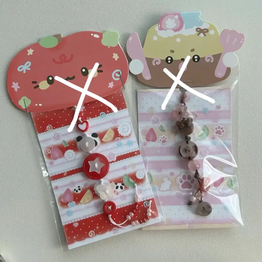 {handmade} 단추 비즈 키링