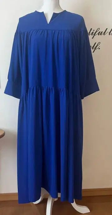 오더 개더 원피스 로얄 블루