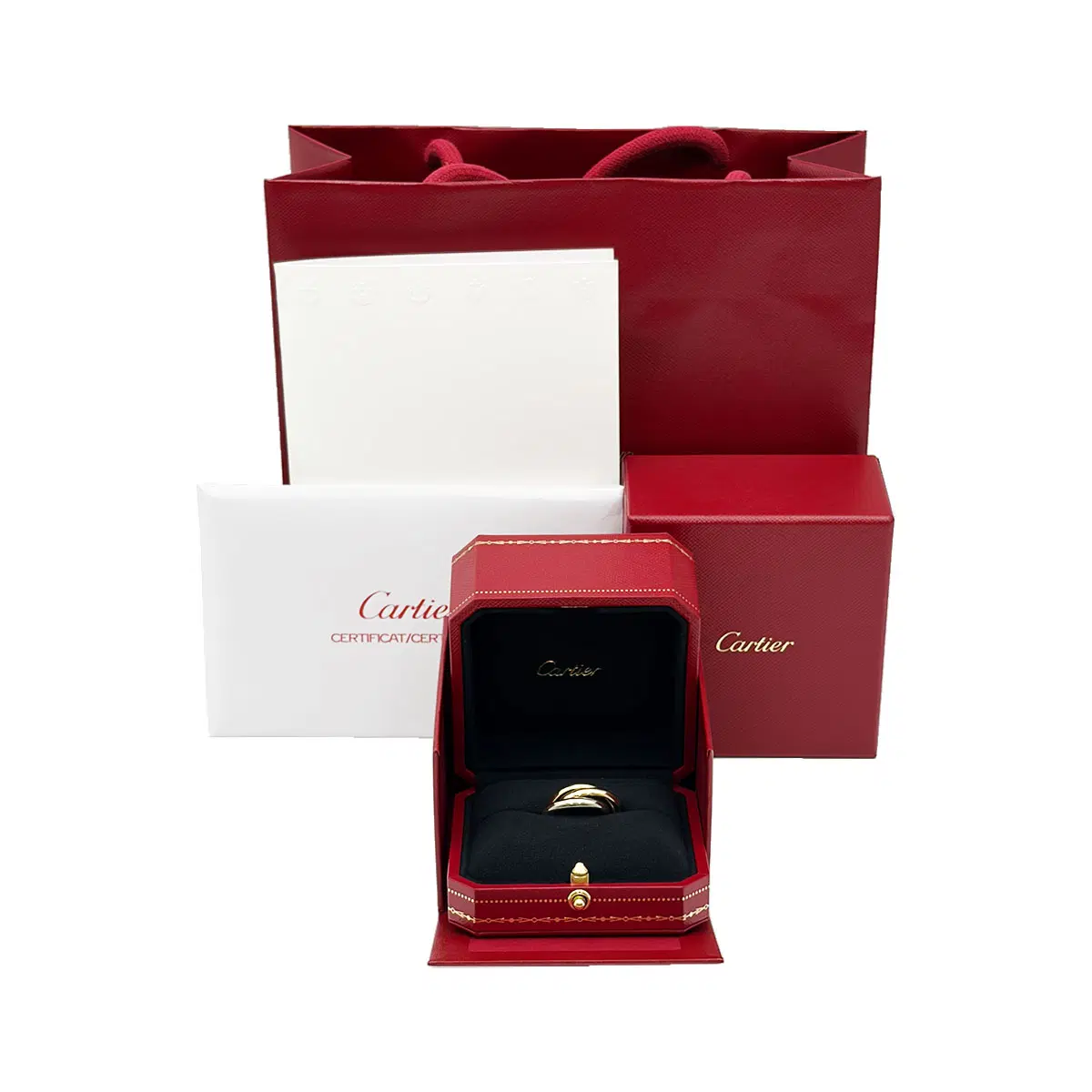 까르띠에 Cartier 18K 골드 트리니티 클래식 링 반지 12호