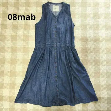 08Mab 라이트 데님 슬리브리스 원피스 데님 원피스