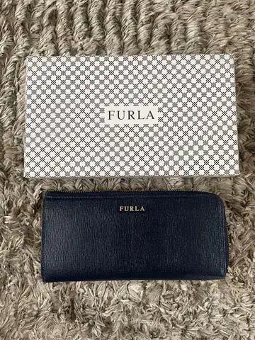 FURLA 장지갑 라운드 지퍼 네이비