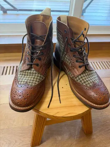 Tricker's 별주 해리스 트위드 부츠 7.5 트리커스
