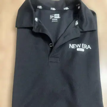 NEW ERA 피케 셔츠 블랙 M 사이즈
