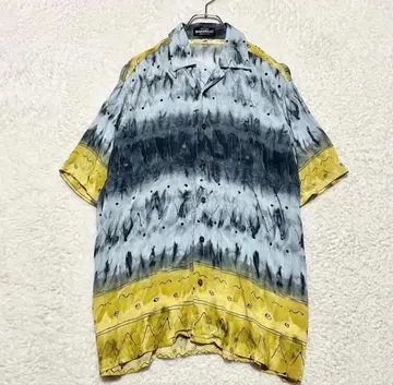 BARDELLI 올 패턴 오픈 카라 반팔 셔츠 빈티지 90s