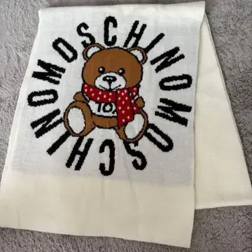 MOSCHINO 테디베어 머플러 화이트
