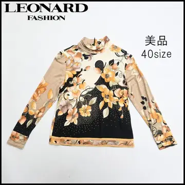 a2397 LEONARD [ 레오나르 ] 티셔츠 실크 혼방 꽃무늬