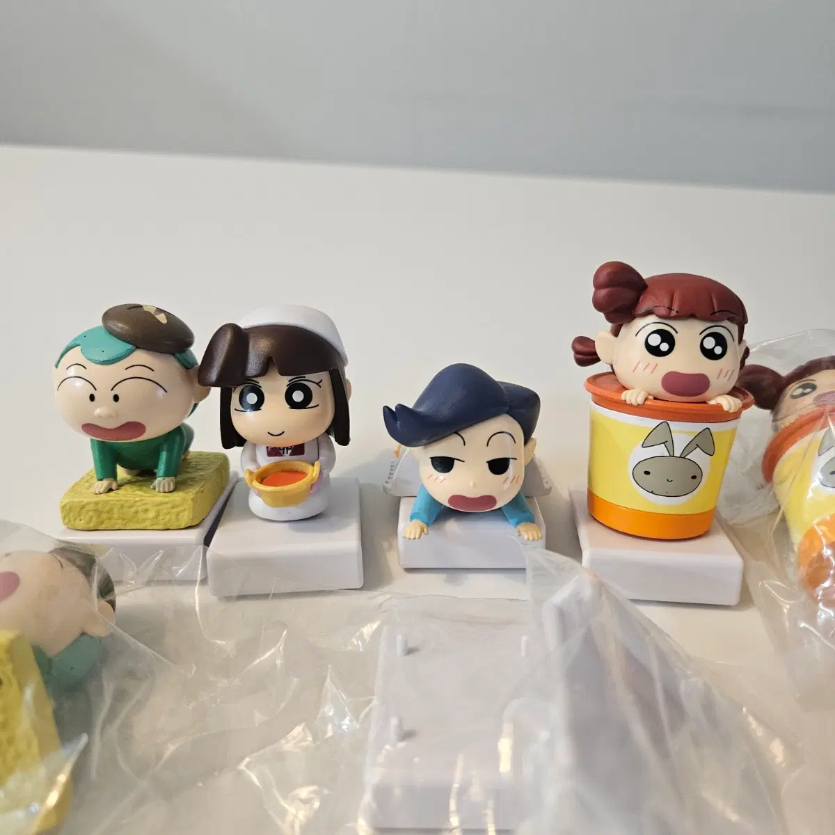짱구 라면스토퍼 피규어 (짱구,훈이,유리,철수,수지)