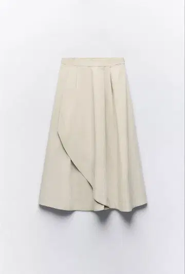 ZARA 롱 플레어 스커트 베이지 XS