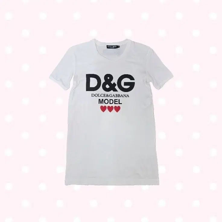 돌체앤가바나 D&G model 하트 로고 반팔 티셔츠 빈티지
