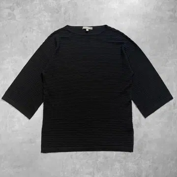 NEIMAN MARCUS 실크 캐시미어 드롭 숄더 니트 블랙 M
