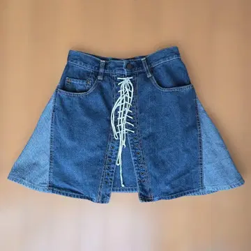 HYSTERIC GLAMOUR 데님 원단 미니 스커트