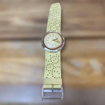 Swatch POP 손목시계 골드 펀칭 가죽