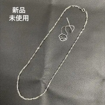 새상품 스크류 체인 목걸이 플라티나 코팅 심플 18인치 45cm