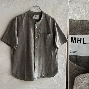 새상품급 MHL. 밴드 카라 셔츠 그레이 마가렛호웰