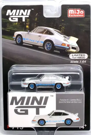 포르쉐 911 까레라 RS 2.7 그랑프리 화이트 블루 리버리 체이스 카