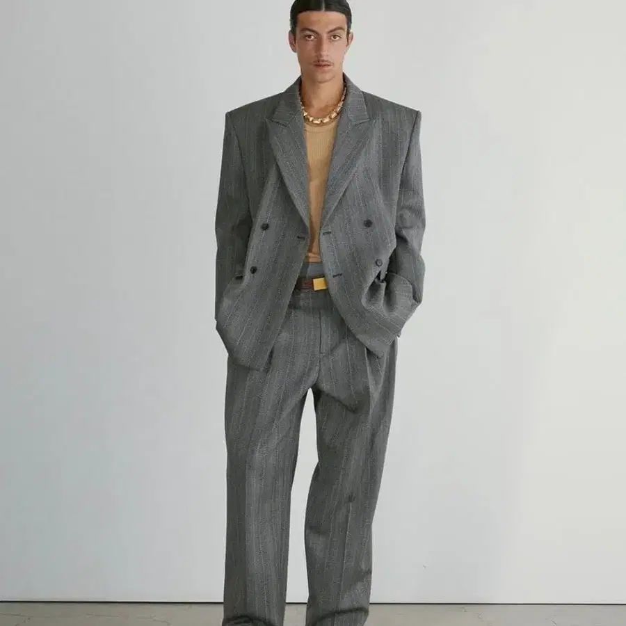 렉토 24fw 브로큰 헤링본 셋업 M