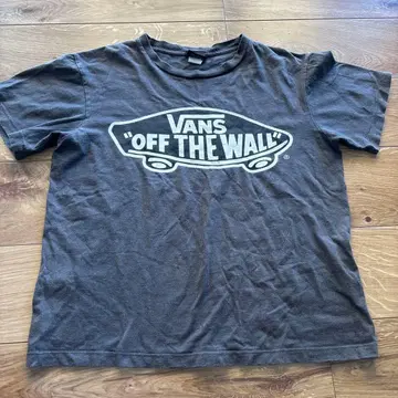90s VANS OFF THE WALL 티셔츠 차콜 그레이