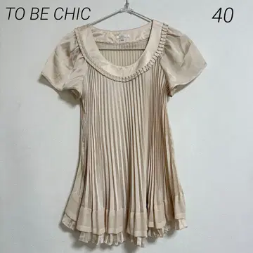 0868 TO BE CHIC 투 비 시크 반팔 플리츠 블라우스 40