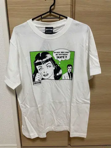 THRASHER T셔츠 코믹 프린트 화이트 M사이즈