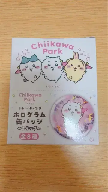 치이카와 (먼작귀) Chiikawa Park 홀로그램 캔뱃지 플래그