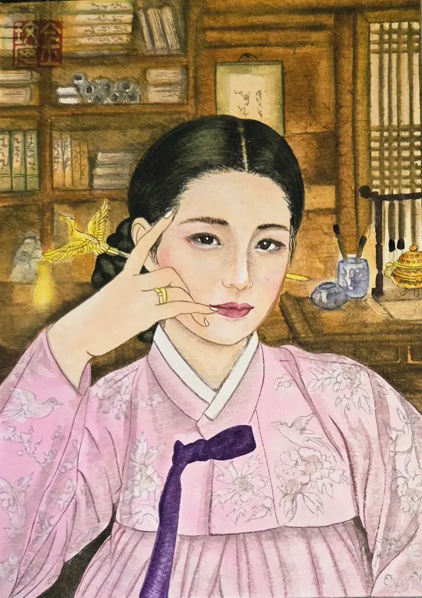 마량 아틀리에 여주의 초상 민화 그림