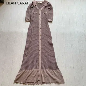 LILIAN CARAT 트위드 라이크 니트 원피스 2