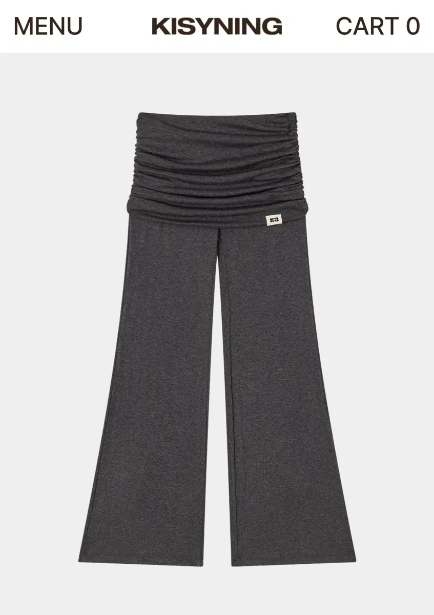 키시닝 요가 팬츠 차콜 Yoga Flow Foldover Pants
