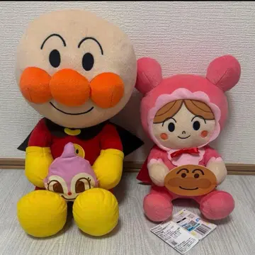 새상품 택 포함 호빵맨 아기 봉제 인형 2세트