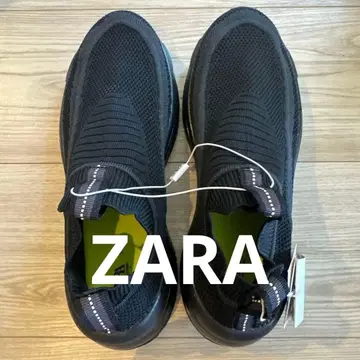 가격 인하! 미사용 새상품 ZARA 니트 스니커즈 블랙 24.3cm