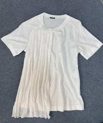 JIL SANDER NAVY 플리츠 티셔츠