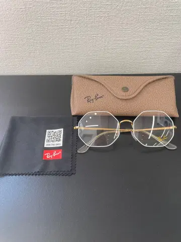 레이밴 안경 골드