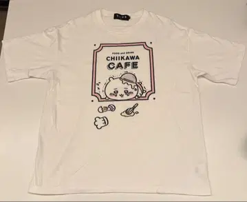 치이카와 CHIIKAWA CAFE 티셔츠 화이트 M 사이즈