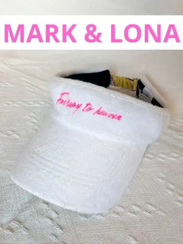 MARK&LONA 골프 바이저 화이트 보태니컬 무늬