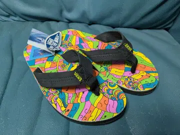 VANS 비치 샌들 컬러풀 올 패턴 남성용 M8 26cm