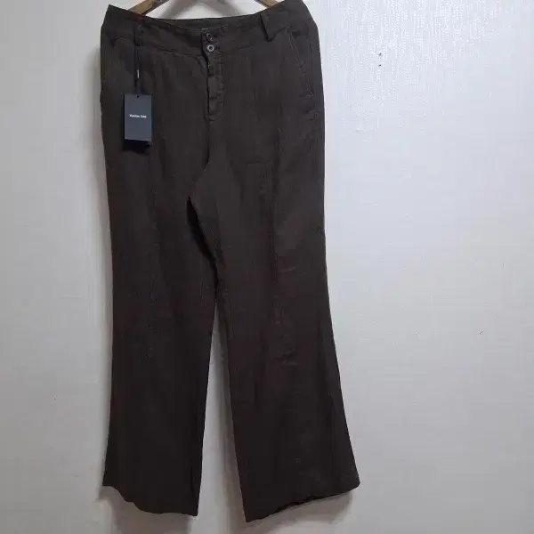 massimo Dutti 린넨팬츠 통 부츠컷 다크브라운 미착새옷 28