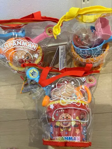호빵맨 컬러풀 외출 모래놀이 욕실 양동이 세트
