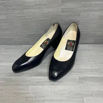 MIHAMA 미하마 23cm 가죽 펌프스 블랙 일본제 미사용급